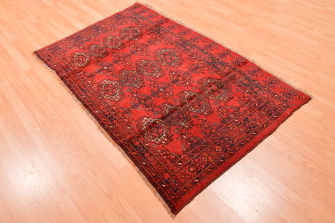 Baluch Red Hand Knotted 35 X 59 Area Rug 100-76432 Image 3
