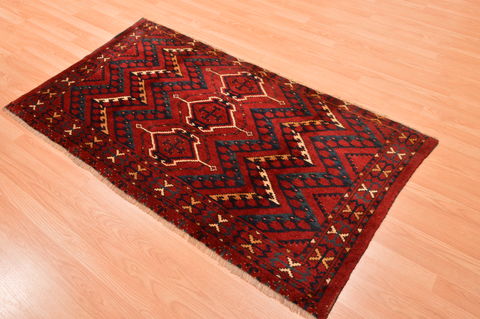 Baluch Red Hand Knotted 35 X 57 Area Rug 100-76433 Image 3