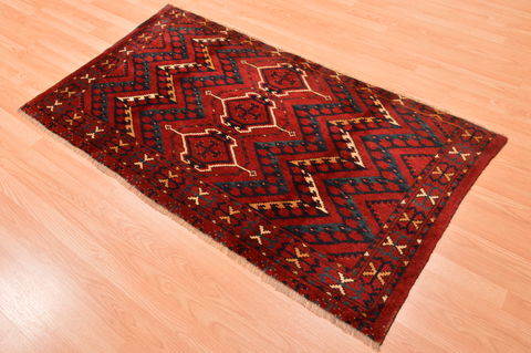 Baluch Red Hand Knotted 35 X 57 Area Rug 100-76433 Image 4