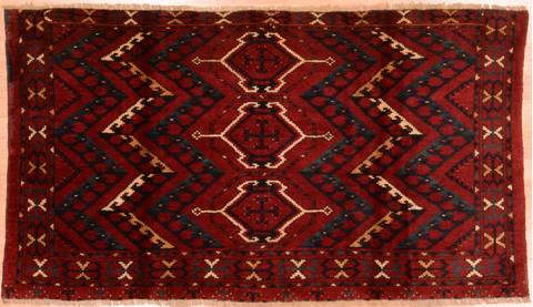 Baluch Red Hand Knotted 35 X 57 Area Rug 100-76433 Image 0