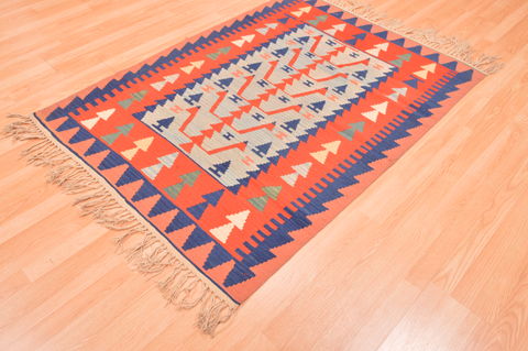 Kilim Red Hand Knotted 311 X 56 Area Rug 100-76437 Image 1