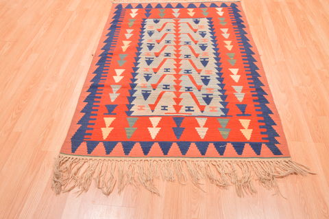 Kilim Red Hand Knotted 311 X 56 Area Rug 100-76437 Image 2