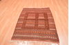 Kilim Brown Square Hand Knotted 37 X 45 Area Rug 100-76440 Thumb 1