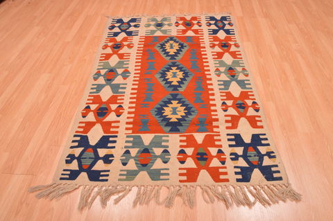 Kilim Red Hand Knotted 310 X 51 Area Rug 100-76441 Image 1