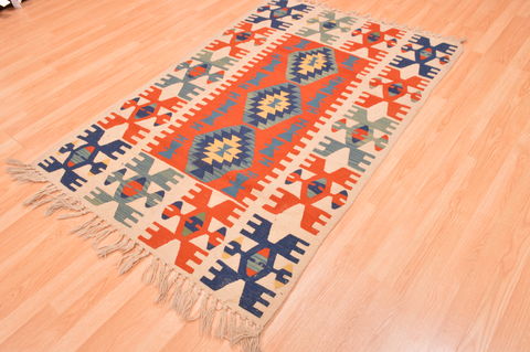 Kilim Red Hand Knotted 310 X 51 Area Rug 100-76441 Image 2