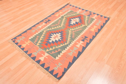 Kilim Green Hand Knotted 311 X 59 Area Rug 100-76442 Image 6