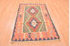 Kilim Green Hand Knotted 311 X 59  Area Rug 100-76442 Thumb 1