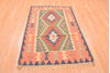 Kilim Green Hand Knotted 311 X 59 Area Rug 100-76442 Thumb 1