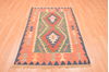 Kilim Green Hand Knotted 311 X 59  Area Rug 100-76442 Thumb 5