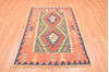 Kilim Green Hand Knotted 311 X 59 Area Rug 100-76442 Thumb 5