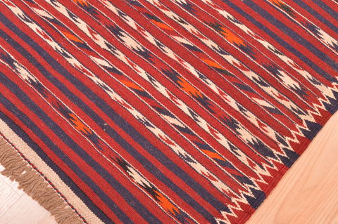 Kilim Red Hand Knotted 39 X 61 Area Rug 100-76443 Image 2