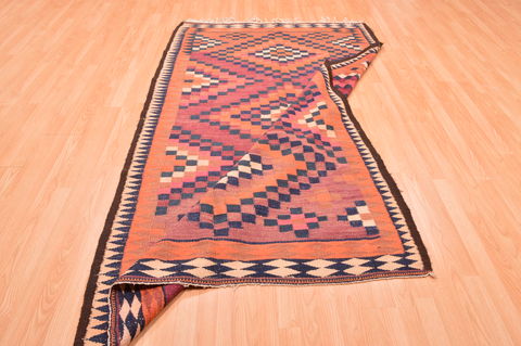 Kilim Multicolor Hand Knotted 46 X 85  Area Rug 100-76444 Image 5