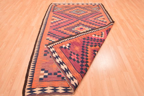 Kilim Multicolor Hand Knotted 46 X 85  Area Rug 100-76444 Image 6