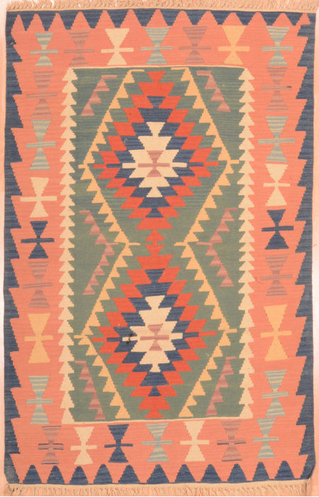 Kilim Multicolor Hand Knotted 46 X 85  Area Rug 100-76444 Image 0