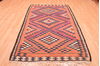 Kilim Multicolor Hand Knotted 46 X 85  Area Rug 100-76444 Thumb 4