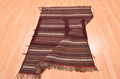 Kilim Brown Hand Knotted 37 X 53 Area Rug 100-76445 Image 6