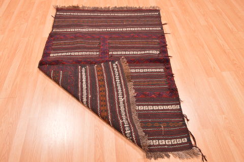 Kilim Brown Hand Knotted 37 X 53 Area Rug 100-76445 Image 7