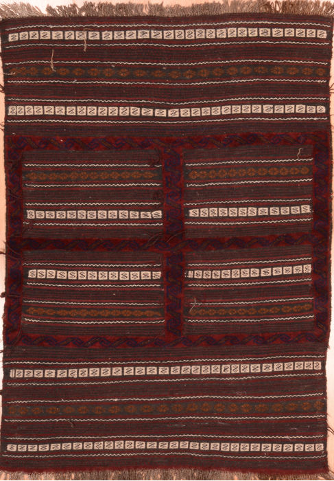 Kilim Brown Hand Knotted 37 X 53 Area Rug 100-76445 Image 0