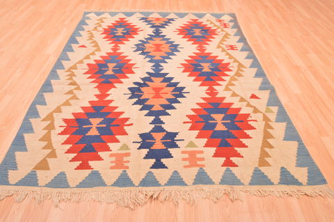 Kilim Blue Hand Knotted 51 X 83 Area Rug 100-76448 Image 6