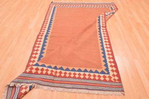 Kilim Beige Hand Knotted 48 X 90 Area Rug 100-76450 Image 2