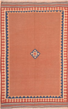 Kilim Beige Hand Knotted 4'8" X 9'0"  Area Rug 100-76450