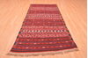 Kilim Red Runner Hand Knotted 45 X 91  Area Rug 100-76454 Thumb 2