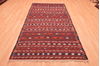 Kilim Red Hand Knotted 47 X 92  Area Rug 100-76456 Thumb 1
