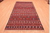 Kilim Red Hand Knotted 47 X 92 Area Rug 100-76456 Thumb 1