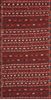 Kilim Red Hand Knotted 47 X 92  Area Rug 100-76456 Thumb 0