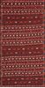 Kilim Red Hand Knotted 47 X 92 Area Rug 100-76456 Thumb 0