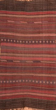 Kilim Brown Flat Woven 6'0" X 11'5"  Area Rug 100-76457