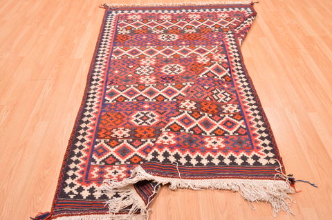 Kilim Red Hand Knotted 47 X 68 Area Rug 100-76458 Image 4