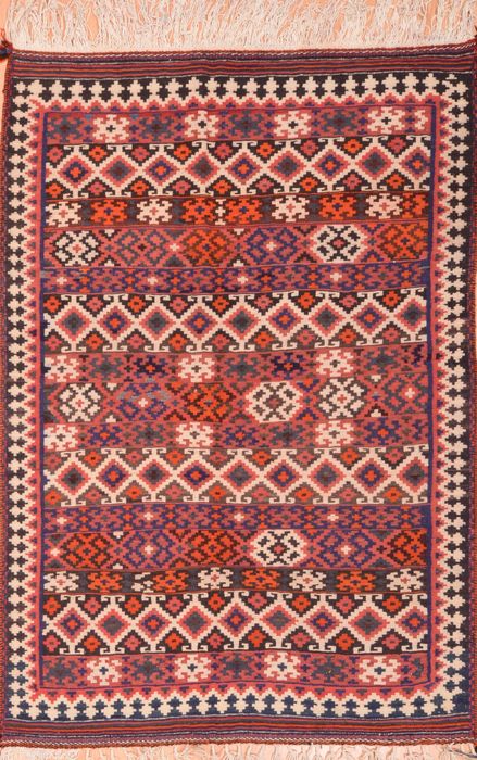 Kilim Red Hand Knotted 47 X 68 Area Rug 100-76458 Image 0