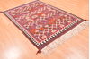 Kilim Red Hand Knotted 47 X 68  Area Rug 100-76458 Thumb 3
