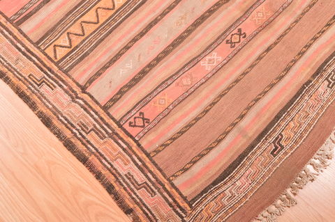 Kilim Brown Runner Hand Knotted 45 X 106 Area Rug 100-76459 Image 5