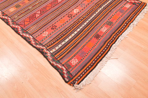 Kilim Red Runner Hand Knotted 45 X 89 Area Rug 100-76460 Image 5