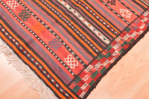 Kilim Red Runner Hand Knotted 45 X 89 Area Rug 100-76460 Image 7