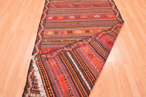 Kilim Red Runner Hand Knotted 45 X 89 Area Rug 100-76460 Image 8
