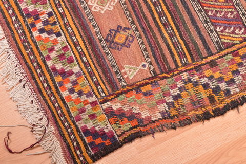 Kilim Brown Hand Knotted 411 X 78 Area Rug 100-76466 Image 6