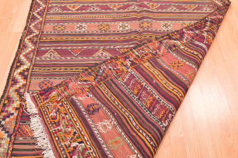 Kilim Brown Hand Knotted 411 X 78 Area Rug 100-76466 Image 7