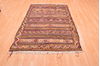 Kilim Brown Hand Knotted 411 X 78 Area Rug 100-76466 Thumb 3