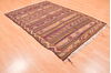 Kilim Brown Hand Knotted 411 X 78 Area Rug 100-76466 Thumb 4