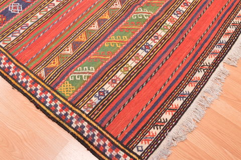 Kilim Green Runner Hand Knotted 50 X 107 Area Rug 100-76467 Image 4