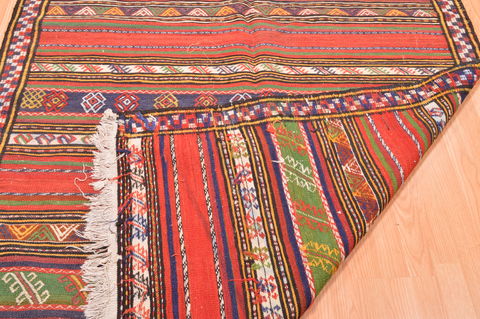 Kilim Green Runner Hand Knotted 50 X 107 Area Rug 100-76467 Image 7