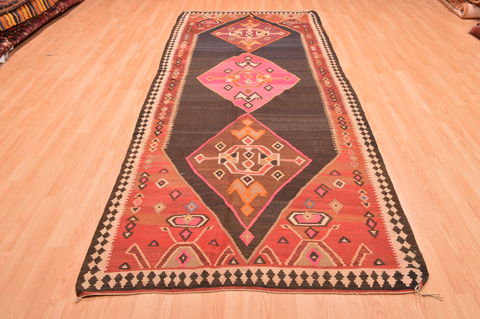 Kilim Red Hand Knotted 48 X 78 Area Rug 100-76468 Image 3