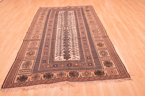 Kilim Brown Hand Knotted 51 X 90 Area Rug 100-76469 Image 4