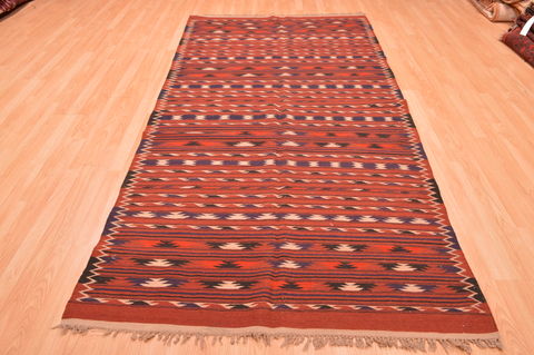 Kilim Red Runner Hand Knotted 48 X 96 Area Rug 100-76474 Image 5