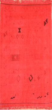 Kilim Purple Hand Knotted 3'7" X 7'4"  Area Rug 100-76475