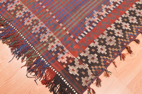 Kilim Brown Hand Knotted 59 X 77 Area Rug 100-76478 Image 1