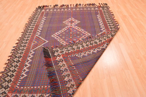 Kilim Brown Hand Knotted 59 X 77 Area Rug 100-76478 Image 2